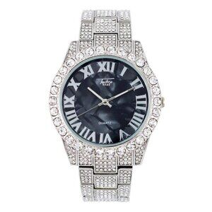 Iced Out White Gold CZ Watch Urban Jewelry Hip Hop